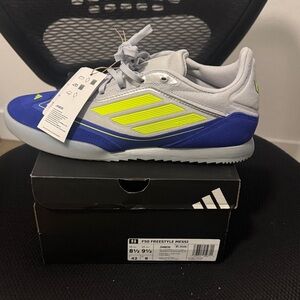 Adidas Kids F50 Freestyle Messi Sneakers - Blue and Gray